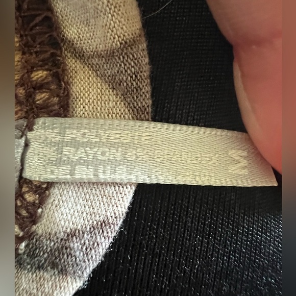 Max Rave Neutral Brown Ruffle Neck Braided Tie Bubble Halter Top. Size M - Picture 6 of 8